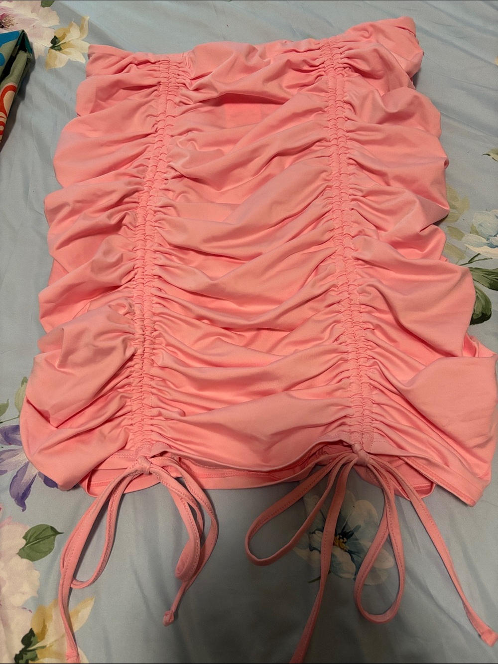 NWT Fashion to Figure Pink Ruched Mini Skirt